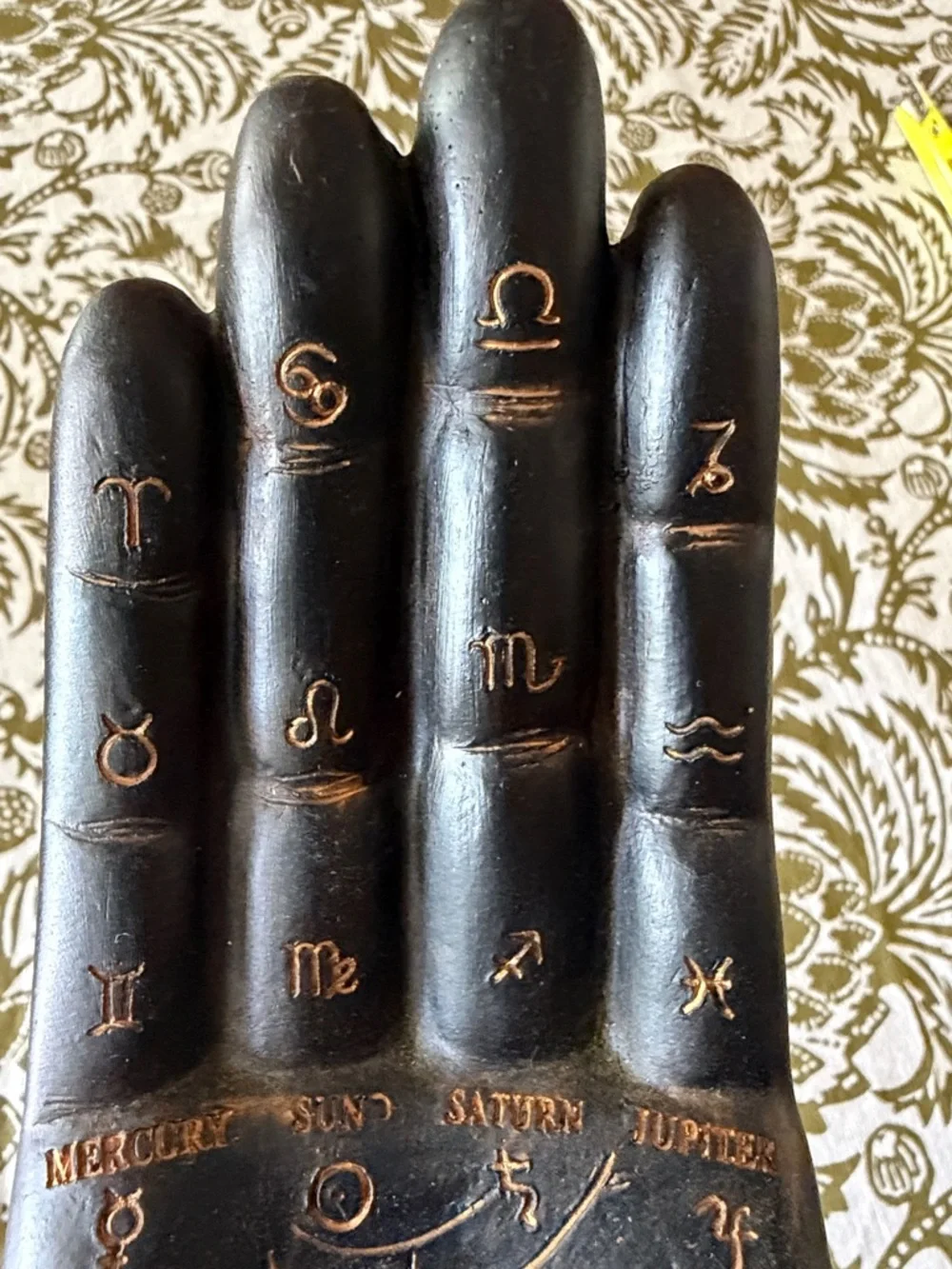 Ashland Black and Gold Palmistry Hand Accent - Picture 8 of 9
